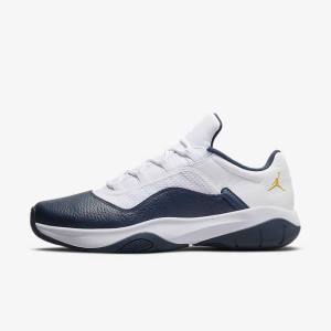 Men's Nike Air Jordan 11 CMFT Low Sneakers White / Navy | NK928VRS