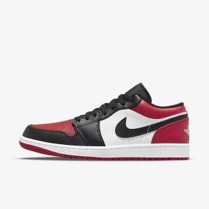 Men's Nike Air Jordan 1 Low Sneakers Red / Black / White | NK406LCD