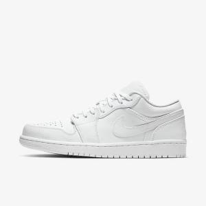 Men's Nike Air Jordan 1 Low Sneakers White | NK863XPI