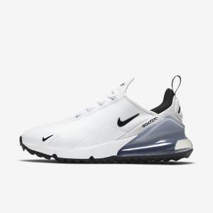 Men's Nike Air Max 270 G Golf Shoes White / Platinum / Black | NK741VHQ