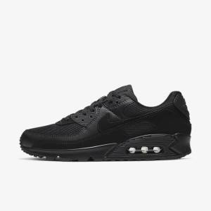 Men's Nike Air Max 90 Sneakers Black | NK497IAD