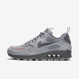 Men's Nike Air Max 90 Surplus Sneakers Grey / Pink Light Blue / Grey | NK265JCS