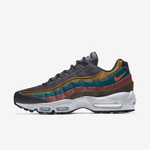 Men's Nike Air Max 95 By You Custom Sneakers Multicolor | NK385SDQ