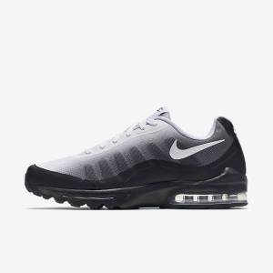 Men's Nike Air Max Invigor Print Sneakers Black / Grey / White | NK328LUP