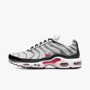 Men's Nike Air Max Plus Sneakers Grey / Black / Red | NK642RUV