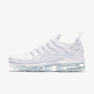 Men's Nike Air VaporMax Plus Sneakers White / Platinum / White | NK941UCM