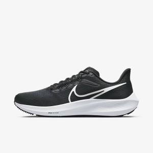 Men's Nike Air Zoom Pegasus 39 Road Running Shoes Black / Dark Grey / White | NK523AKJ