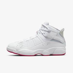 Men's Nike Jordan 6 Rings Sneakers White / Platinum | NK974OCZ