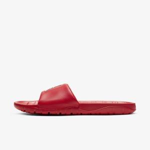 Men's Nike Jordan Break Slides Red / Metal Silver | NK856UFT