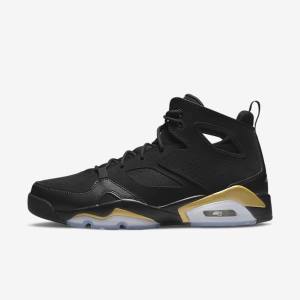 Men's Nike Jordan Flight Club 91 Sneakers Black / Metal Gold | NK145YSL