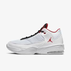 Men's Nike Jordan Max Aura 3 Sneakers White / Platinum / Black / Red | NK853EAN