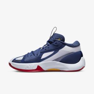 Men's Nike Jordan Zoom Separate Basketball Shoes Navy / White / Red / Gold | NK762CQN