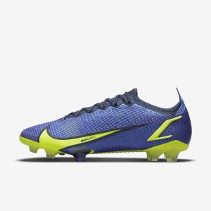 Men's Nike Mercurial Vapor 14 Elite FG Firm-Ground Football Shoes Blue | NK157DYA