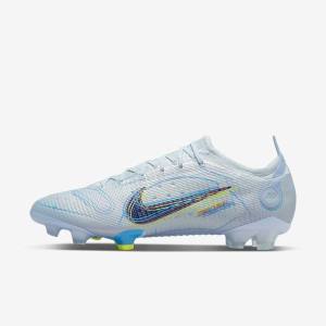 Men's Nike Mercurial Vapor 14 Elite FG Firm-Grounds Football Shoes Grey / Light Blue / Blue | NK854IAJ