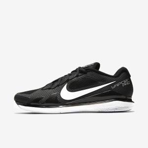 Men's Nike NikeCourt Air Zoom Vapor Pro Hard-Court Tennis Shoes Black / White | NK540BJN