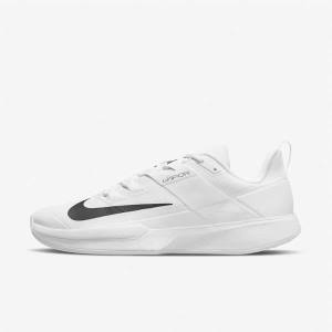 Men's Nike NikeCourt Vapor Lite Hard Court Tennis Shoes White / Black | NK586RAG