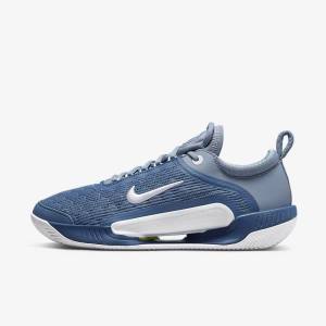 Men's Nike NikeCourt Zoom NXT Clay Court Tennis Shoes Navy / White | NK452MXV