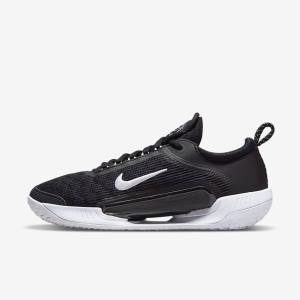 Men's Nike NikeCourt Zoom NXT Hard Court Tennis Shoes Black / White | NK432WJR