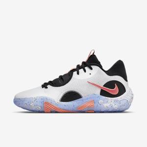 Men's Nike PG 6 Basketball Shoes White / Black / Blue / Red | NK584FCQ