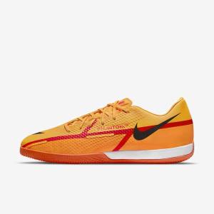 Men's Nike Phantom GT2 Academy IC Indoor-Court Football Shoes Orange / Light Red / Black | NK209RSU