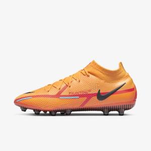 Men's Nike Phantom GT2 Dynamic Fit Elite AG-Pro Artificial-Grass Football Shoes Orange / Light Red / Black | NK816KDQ