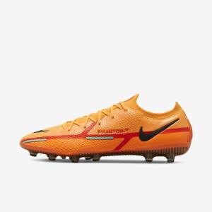 Men's Nike Phantom GT2 Elite AG-Pro Artificial-Grass Football Shoes Orange / Light Red / Black | NK796JZR