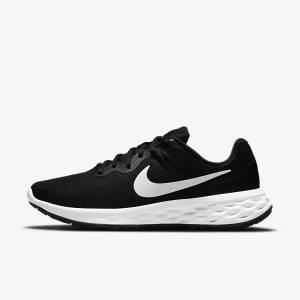 Men's Nike Revolution 6 Next Nature Road Running Shoes Black / Grey / White | NK926REA