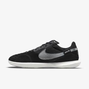 Men's Nike Streetgato Football Shoes Black / White | NK314DIX