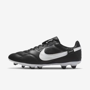 Men's Nike The Premier 3 FG Firm-Grounds Football Shoes Black / White | NK452NUL