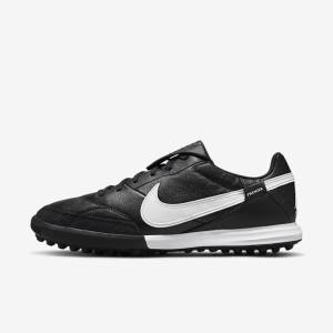 Men's Nike The Premier 3 TF Artificial-Turf Football Shoes Black / White | NK249ZTJ