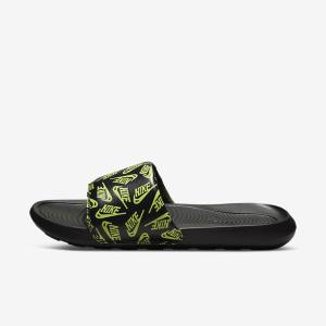 Men's Nike Victori One Printed Slides Black | NK815JXF