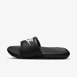 Men's Nike Victori One Slides Black / White | NK961MGD