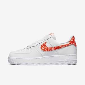 Women's Nike Air Force 1 07 Sneakers White / Orange | NK765HGA