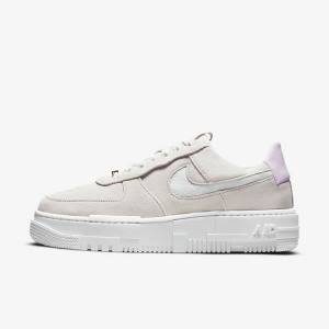 Women's Nike Air Force 1 Pixel Sneakers White / Light Beige / Pink | NK193YAP