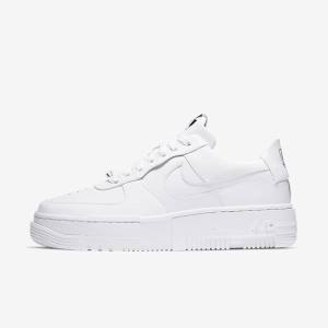 Women's Nike Air Force 1 Pixel Sneakers White / Black / White | NK429ZXA