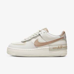 Women's Nike Air Force 1 Shadow Sneakers Khaki / Light Beige | NK648DKY