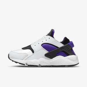 Women's Nike Air Huarache Sneakers White / Purple / Black | NK890EGA