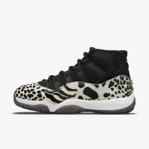 Women's Nike Air Jordan 11 Retro Sneakers Black / White / Red | NK865LDY