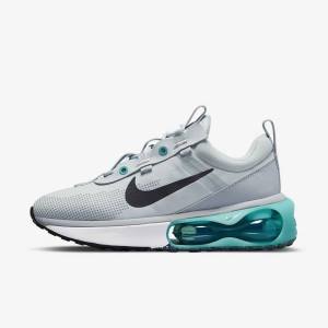 Women's Nike Air Max 2021 Sneakers Platinum / Turquoise / Grey / Black | NK864XSZ