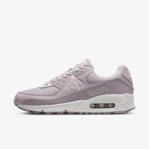 Women's Nike Air Max 90 Sneakers Purple / White | NK289WEQ