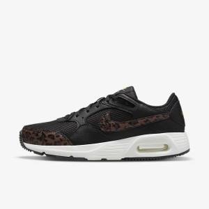 Women's Nike Air Max SC Sneakers Black / Metal Gold / Brown | NK657MJQ