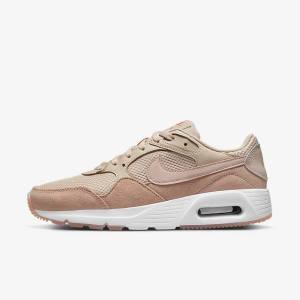 Women's Nike Air Max SC Sneakers Khaki Grey / Rose / White / Pink | NK270OKH