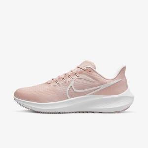 Women's Nike Air Zoom Pegasus 39 Road Running Shoes Pink / Light Pink / White | NK963FKR