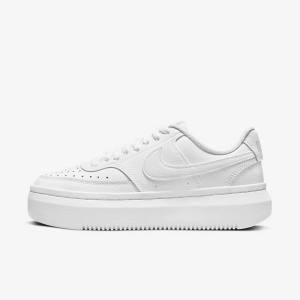 Women's Nike Court Vision Alta Sneakers White | NK146YBT