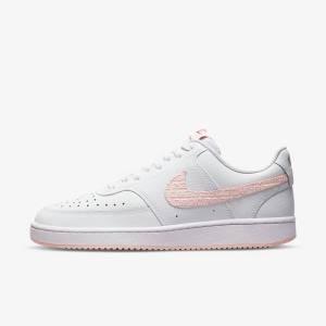 Women's Nike Court Vision LO Sneakers White / Red | NK590FKD