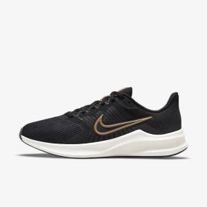 Women's Nike Downshifter 11 Road Running Shoes Black / Dark Grey / Metal Copper | NK941FDK