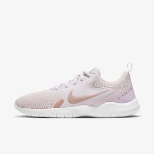 Women's Nike Flex Experience Run 10 Road Running Shoes Light Purple / White / Metal Red Brown | NK187GWB