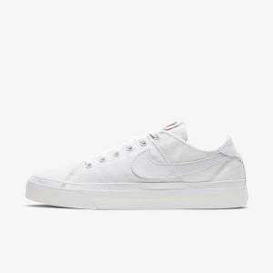 Women's Nike NikeCourt Legacy Canvas Sneakers White | NK072BOE