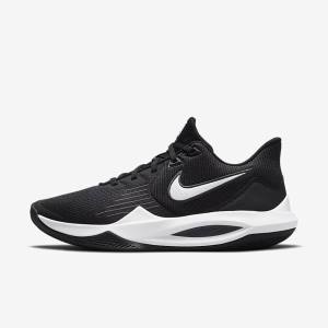 Women's Nike Precision 5 Basketball Shoes Black / Dark Grey / White | NK462XLZ