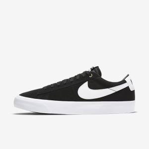 Women's Nike SB Zoom Blazer Low Pro GT Sneakers Black / Light Brown / White | NK432YJR